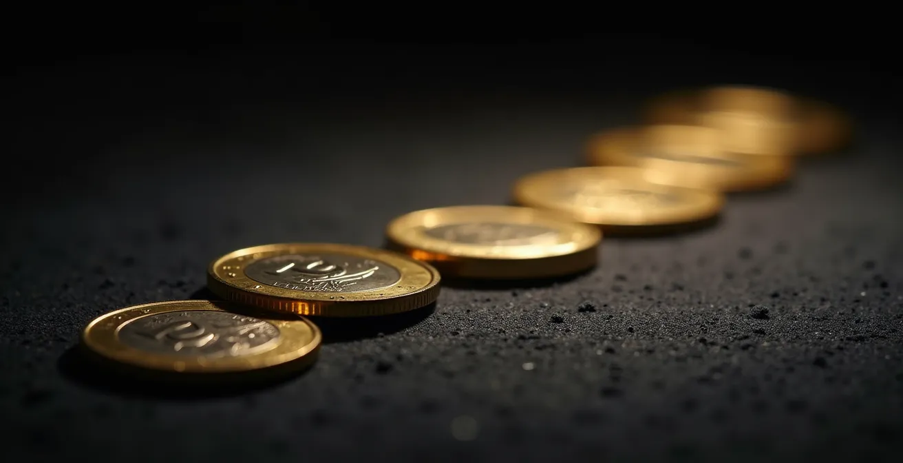 Gráfico conceptual de depreciación de valor de cámara profesional en el tiempo