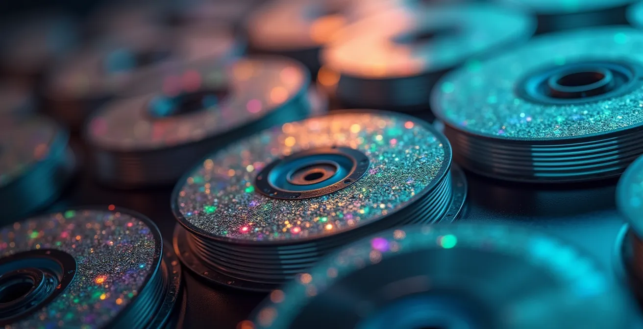 Sistema de reconocimiento facial con IA analizando fotogramas de un archivo histórico audiovisual para su catalogación automática.