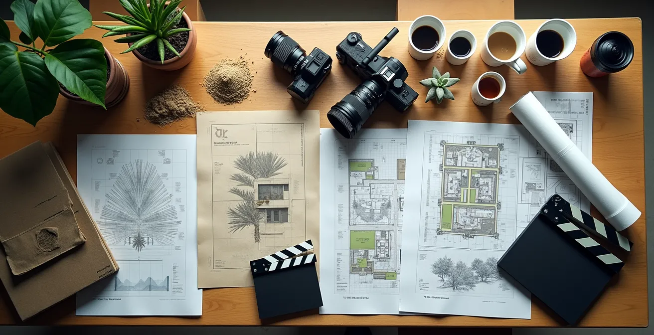 Mapa visual de las zonas de producción audiovisual en España con iconos de cámaras